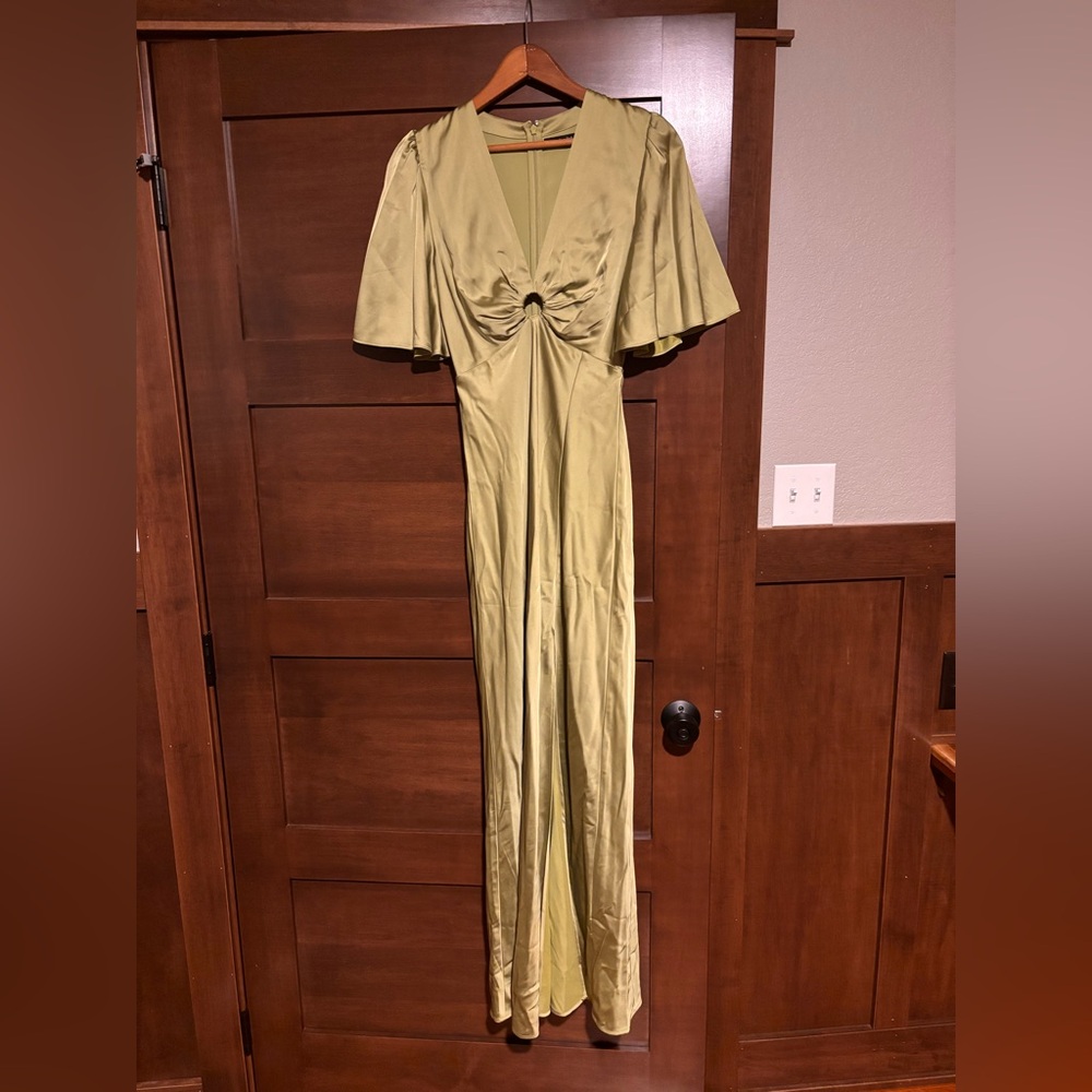 Abercrombie & Fitch Green Maxi Dress Size Small Tall